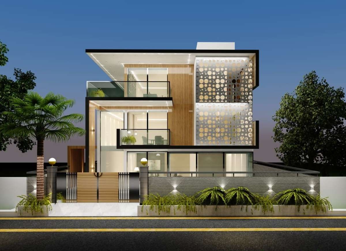 Modern Minimalism Front Elevation Design_Pic Credit Google